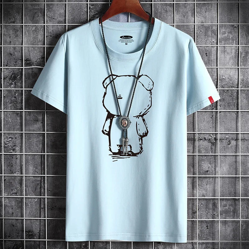 T Shirt for Men 2026 Newest Clothing Fitness White O Neck Anime Man T-shirt For Male Oversized S-6XL New Men T-shirts Goth Punk