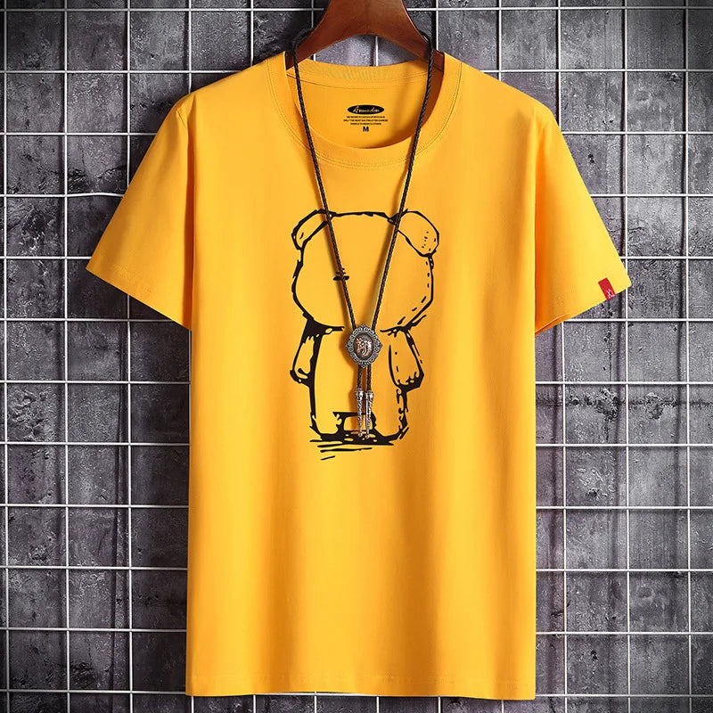 T Shirt for Men 2026 Newest Clothing Fitness White O Neck Anime Man T-shirt For Male Oversized S-6XL New Men T-shirts Goth Punk