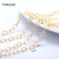 DIY Jewellery Chain Bulk 2020 New 14K Real Gold Plated Brass Round Cuban Chain For Jewellery Making Supplies