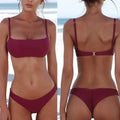 Brazilian Bikini 2026 Bathing Suit Women Swimsuit Plus Size Solid Swimwear Sexy Bandeau Bikini Set Push Up Maillot De Bain Femme