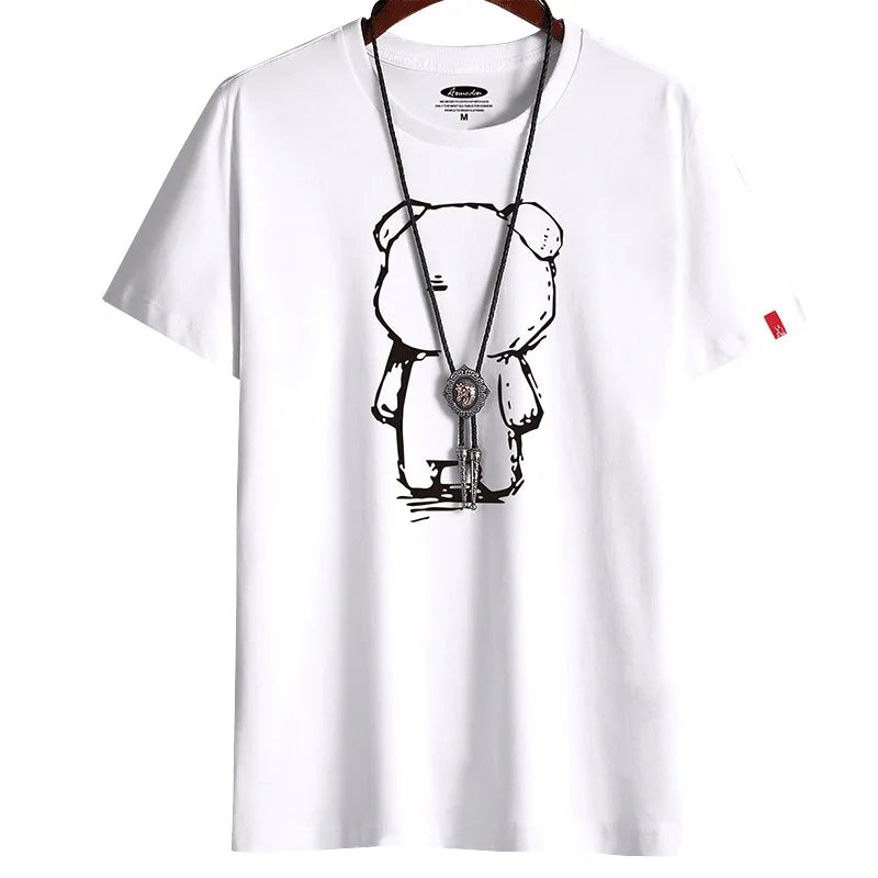 T Shirt for Men 2026 Newest Clothing Fitness White O Neck Anime Man T-shirt For Male Oversized S-6XL New Men T-shirts Goth Punk