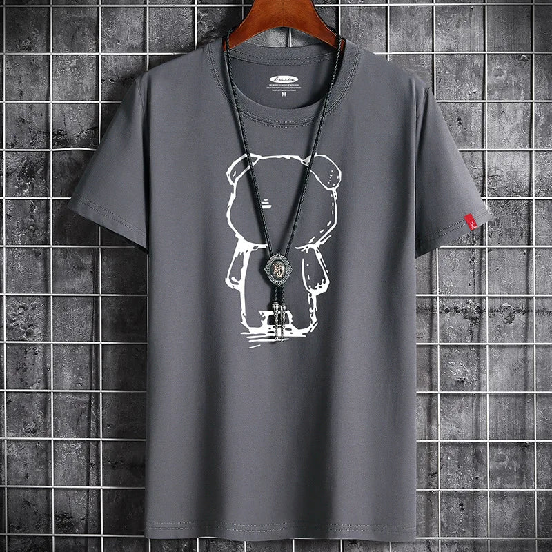 T Shirt for Men 2026 Newest Clothing Fitness White O Neck Anime Man T-shirt For Male Oversized S-6XL New Men T-shirts Goth Punk