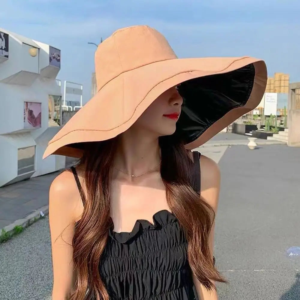 Visor Hat Sun Hat For Women Beach Outdoor Large Brim Summer Travel Fisherman Hat Bucket Hat Women Cap Sun Hat