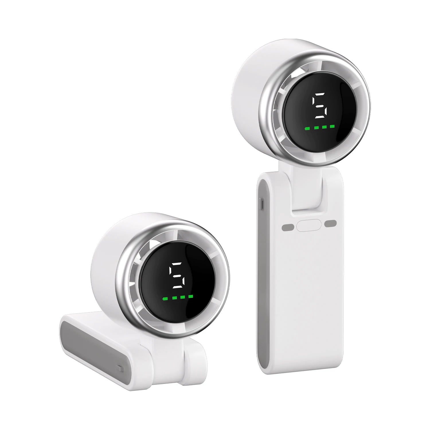 Mini Ventilador de Mano de Cinco Velocidades Ajustables Multifuncional, Recargable por USB Portátil para Viajes Hogar y Oficinas