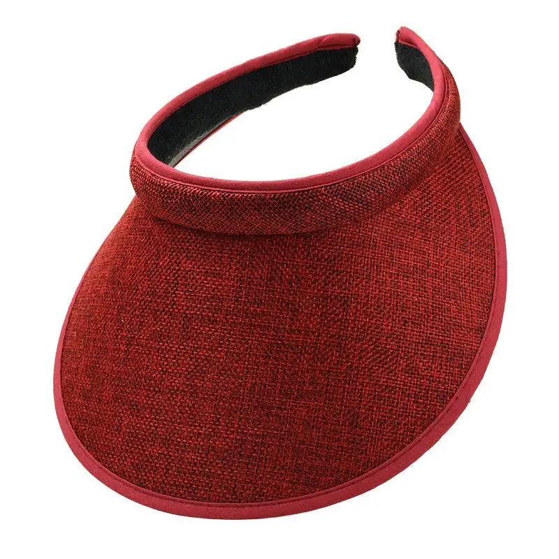 Summer Sun Hat Portable Wide Brim Beach Hats Outdoor Traveling Foldable Visor Hat Multi-function Straw Cap Suncap For Women