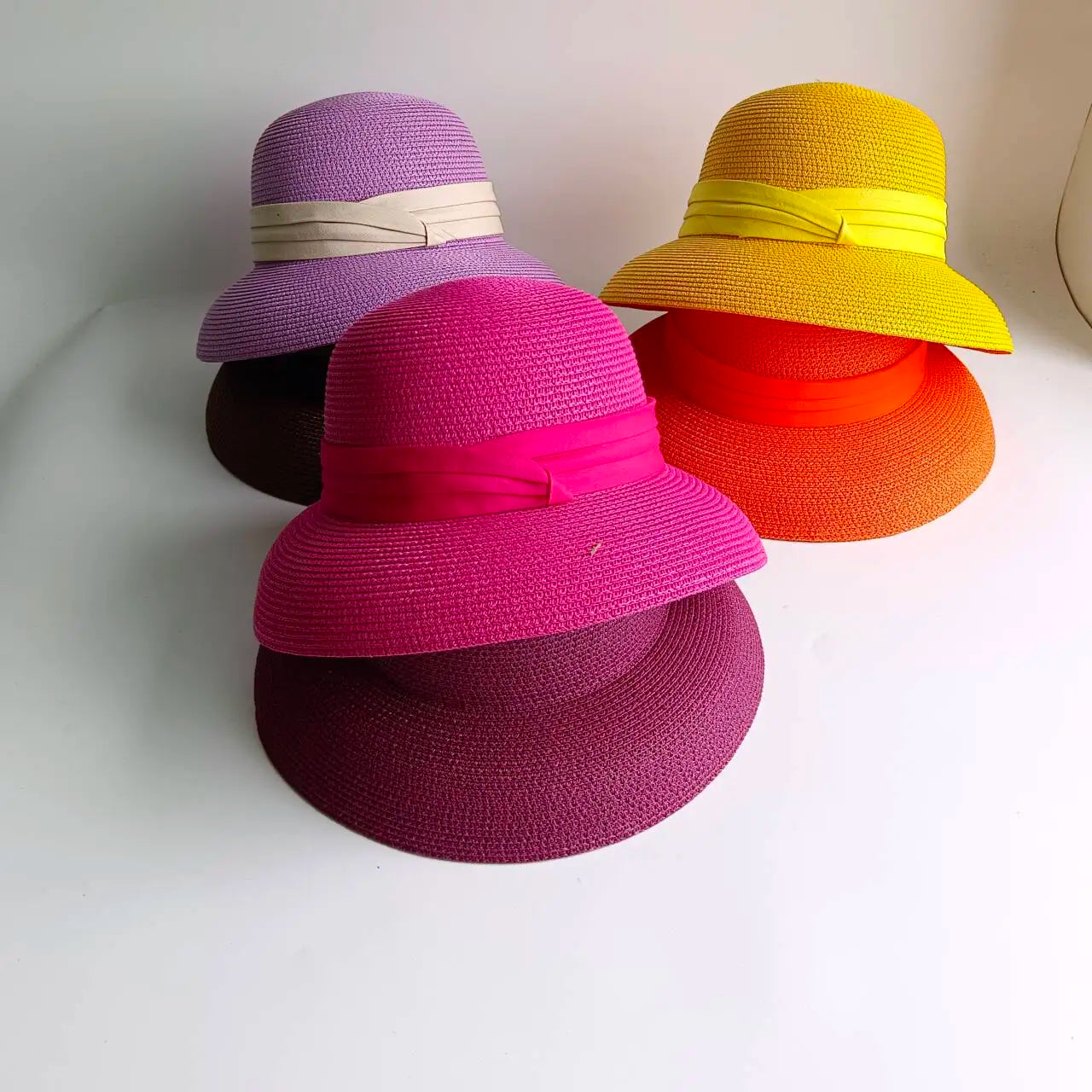 Summer straw hat  French elegant outdoor beach travel anti-ultraviolet Foldable women's straw hat