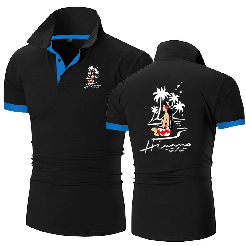 Hinano Tahiti Beer 2026 Men's New Summer Hot Sale Fashion Cotton Breathable Polos Shirt Casual Solid Color Slim Fit Top Clothing
