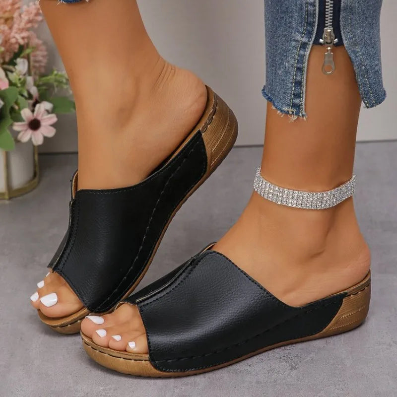Women's Sandals Casual Heels Sandals For Summer Shoes Woman Wedges Heeled Sandalias De Mujer Lightweight Summer Footwear Women