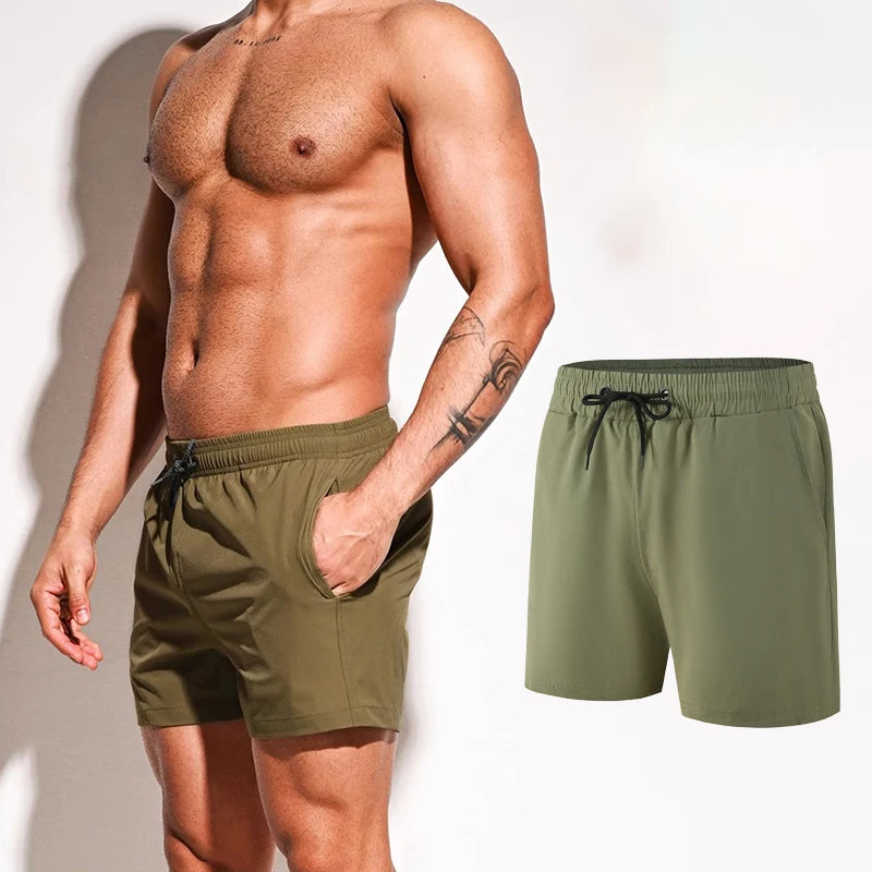 Men Swimming Shorts Summer Trunks Swimwear Quick Dry Board Short Pant Bathing Suit Sport Swimsuit Surfing Beach Swim Shorts Men