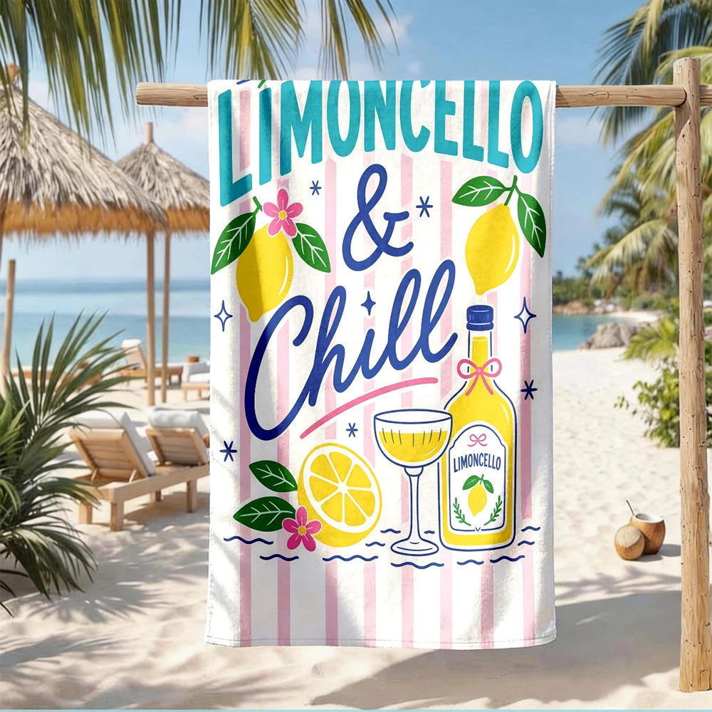 1pc Assorted Summer Coastal Beach Towels: Vibrant Pool & Beach Essential Prints Perfect choice for beach vacation party gifts