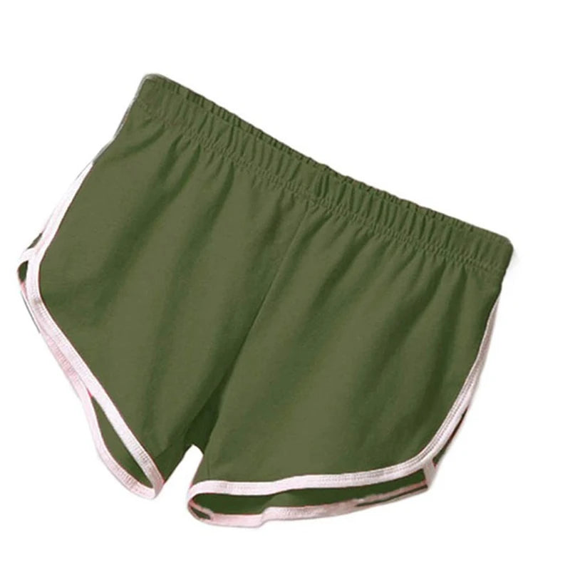 Sports Shorts Women Summer 2026 New Candy Color Anti Emptied Skinny Shorts Casual Lady Elastic Waist Beach Correndo Short Pants