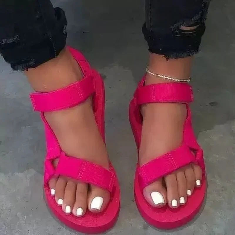 Sandals Woman Summer 2026 New Fashion Platform Sport Casual Flat Sandals Non-slip Outdoor Beach Sandalias Chaussure Femme
