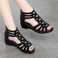 New Sandals Fashion Comfort Versatile Women Shoes Trendy Soft Water Diamond High Heels Casual Simple Commuting Roman Sandals
