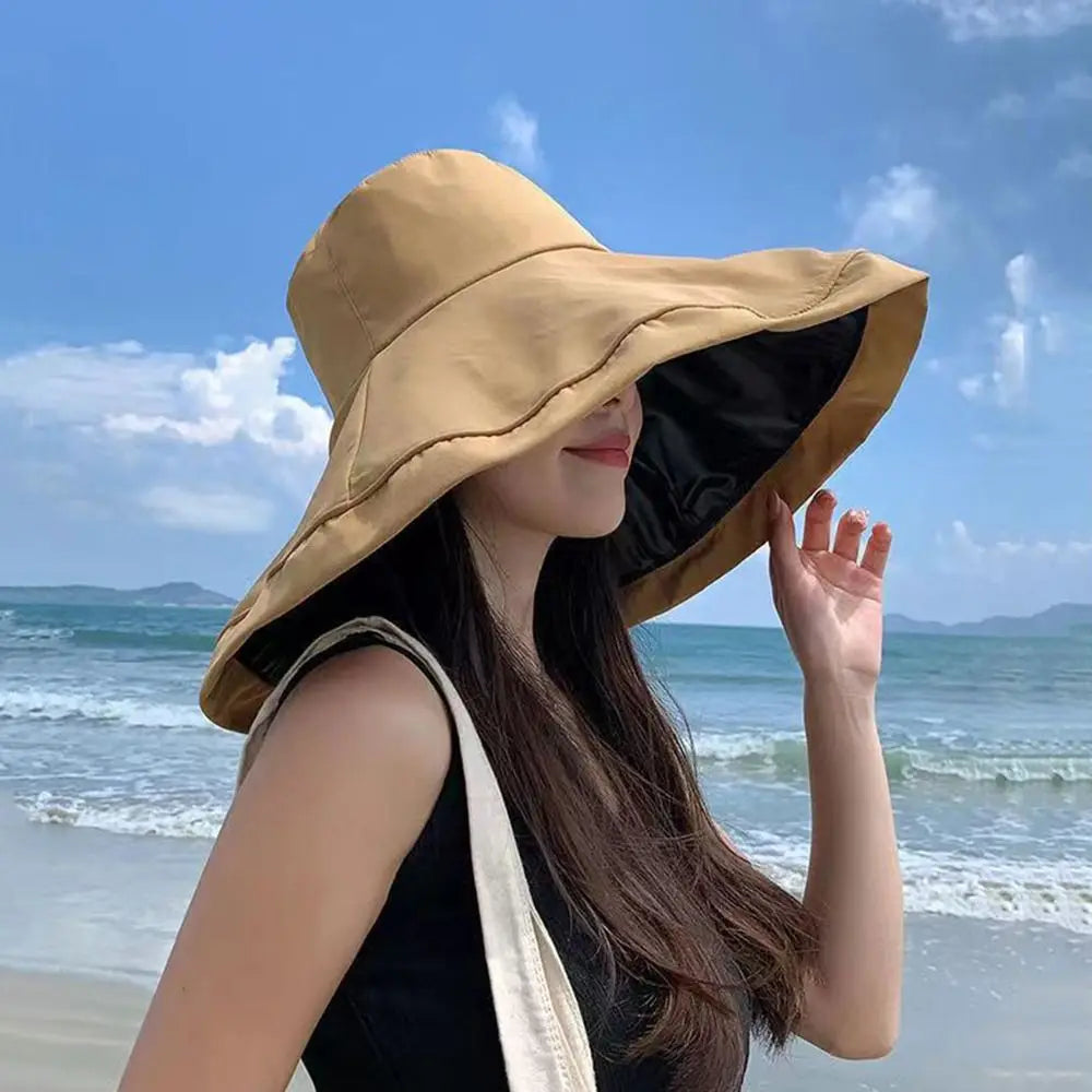 Visor Hat Sun Hat For Women Beach Outdoor Large Brim Summer Travel Fisherman Hat Bucket Hat Women Cap Sun Hat