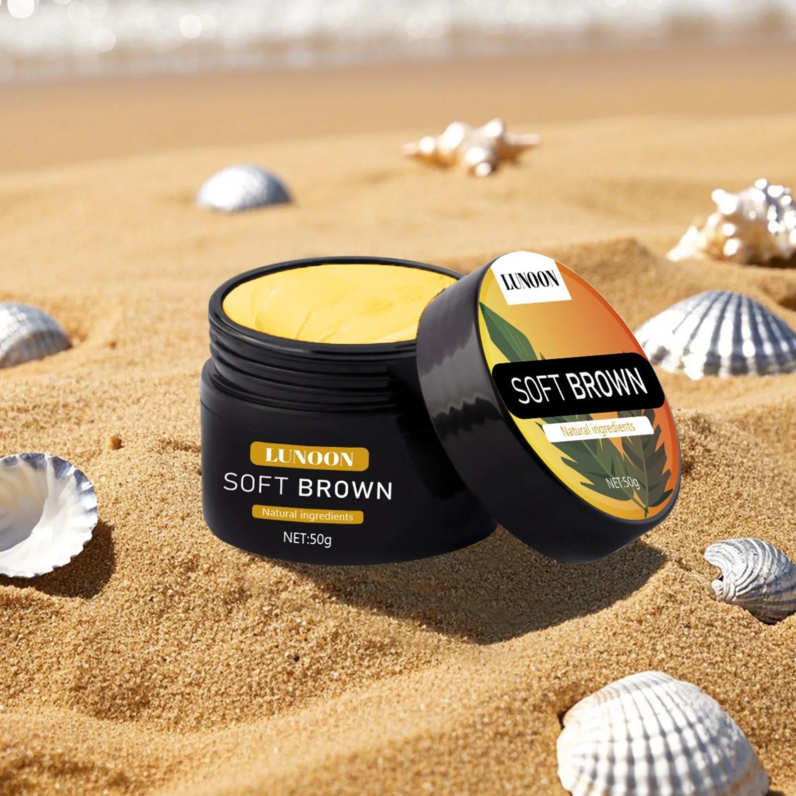Self-Tanning & Suntan Shield Cream - Long-Lasting Face & Body Bronzer, Nourishing Formula for Natural Sun-Kissed Look. 2pcs