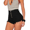American Woman New Fashion High Waist Wide Leg Jeans Female Streetwear Loose Pants Girls Black White Harajuku Denim Baggy Shorts