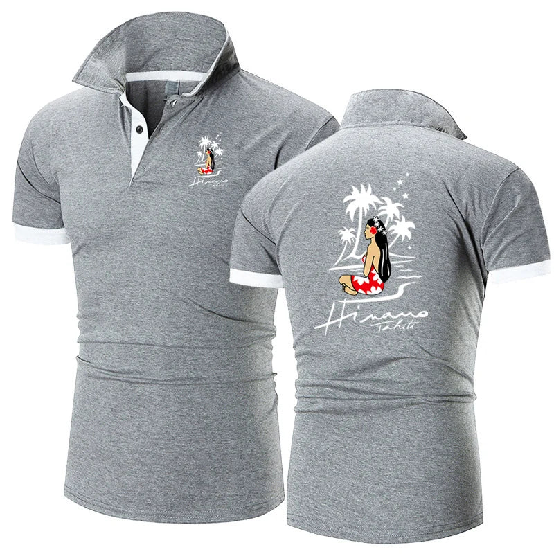 Hinano Tahiti Beer 2026 Men's New Summer Hot Sale Fashion Cotton Breathable Polos Shirt Casual Solid Color Slim Fit Top Clothing