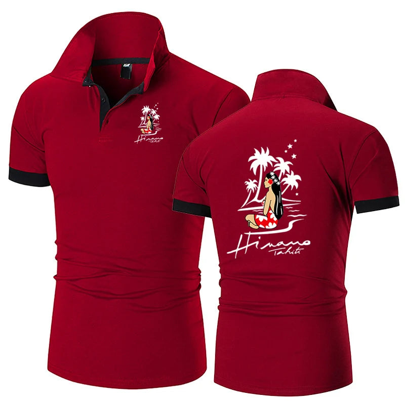 Hinano Tahiti Beer 2026 Men's New Summer Hot Sale Fashion Cotton Breathable Polos Shirt Casual Solid Color Slim Fit Top Clothing