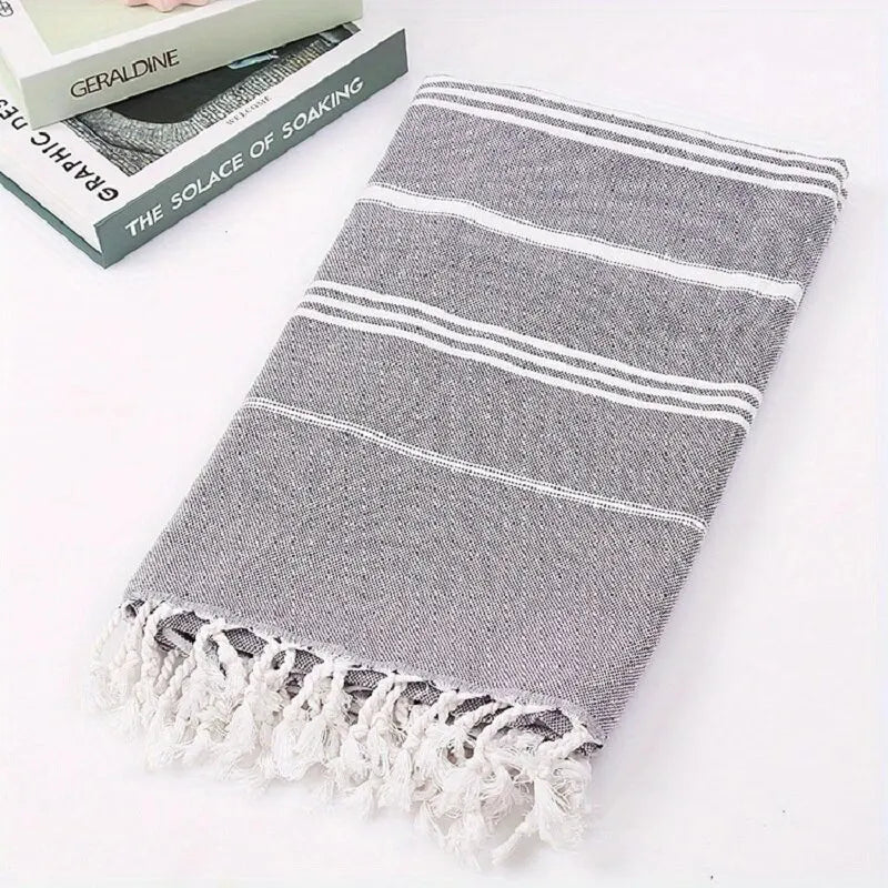 100X180cm Turkish Beach Towel Oversized Sand Free Tassel Quick Dry Swim Extra Large Light Travel for Adults Gifts Accessories ﻿2pcs