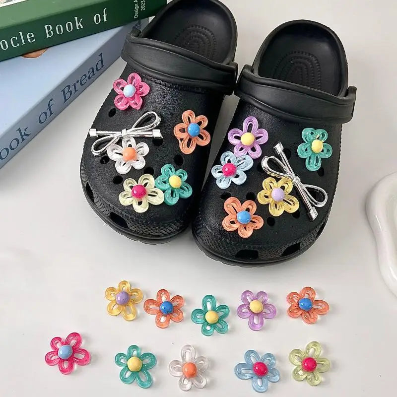 Sea DIY Shell Hole Punch Shoe Charms Ocean Lava Rock & Starfish Shoe Clips For Summer Sandals & Slippers Decorations Women Gifts