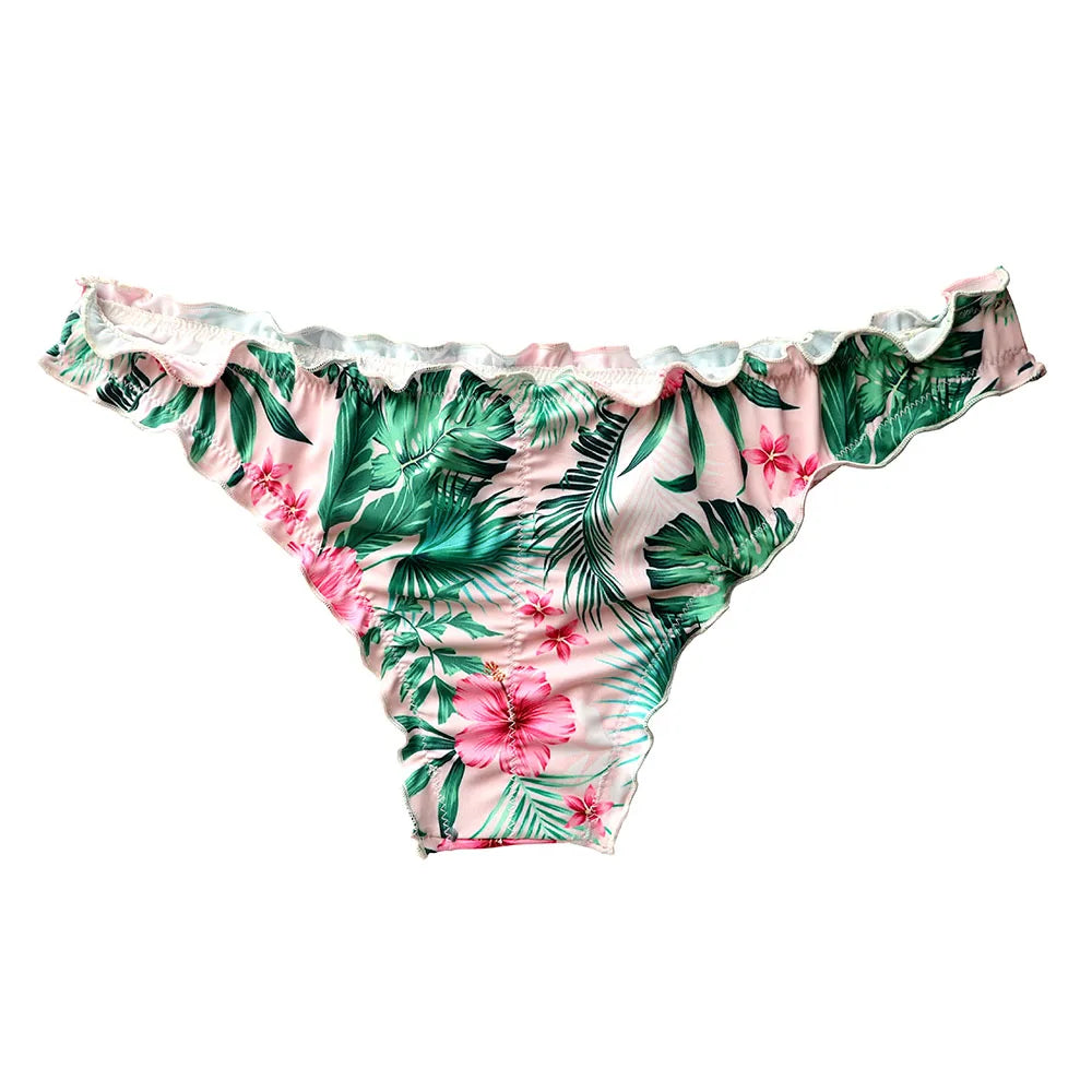 Bikini Bottoms Swim Suit Women Brazilian Secret Sexy Cheeky Printing Swimwear Biquini Bikiny Thong Plus Size Bathing Designer