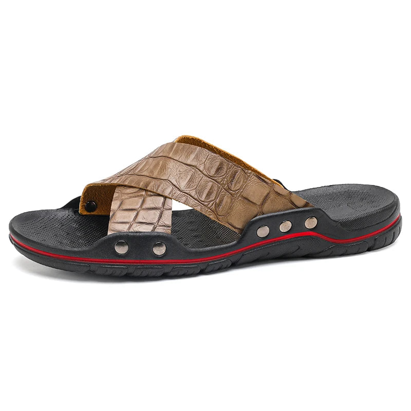 Summer Men Sandals Beach Shoes Outdoor Slippers for Men Comfortable Shoes Solid Color Open Toe Casual High Quality Soft Bottom