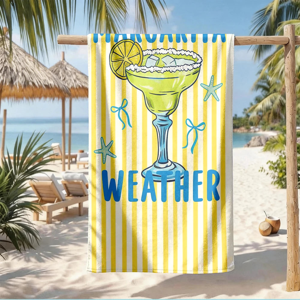 1pc Assorted Summer Coastal Beach Towels: Vibrant Pool & Beach Essential Prints Perfect choice for beach vacation party gifts