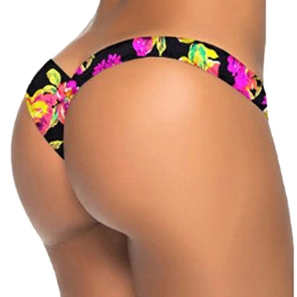 Women Brazilian Print Bikini Bottom Thong Bathing Beach Swimsuit Swimwear Summer Beach Comfortable Sexy Bikini 2026 Mujer