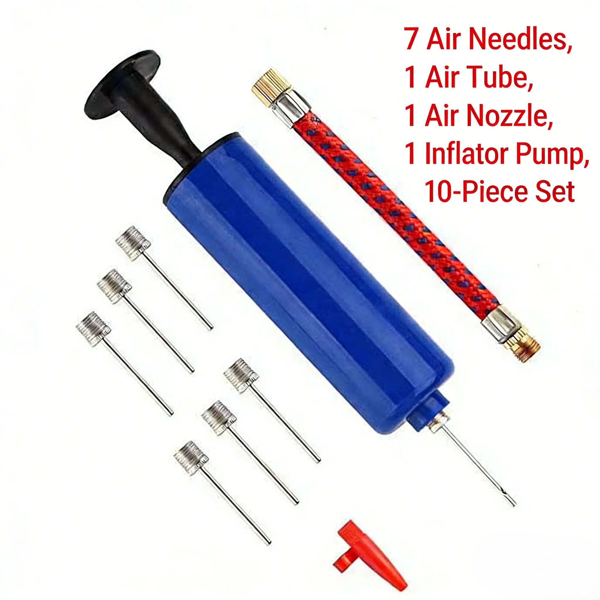 10Pcs Set Mini Hand Pump Kit 6 Inch Portable Air Inflator Manual Pump for Multiple ball sport accessories