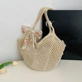 Beach Tote Bag Woven Large Capacity Designed for Women's Shoulder Comfort and Style