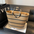 Fashion Handmade Woven Straw Handbag Summer Shoulder Bag Large Beach Bag Women Luxury Handbags Women Bags Designer Borsa Mare