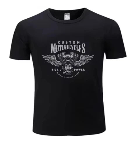 Men T Shirt Motorcycles Engine Chopper Biker Bobber Motard Harleys Tees Graphic Oversize Davidson Streetwear Casual Unisex