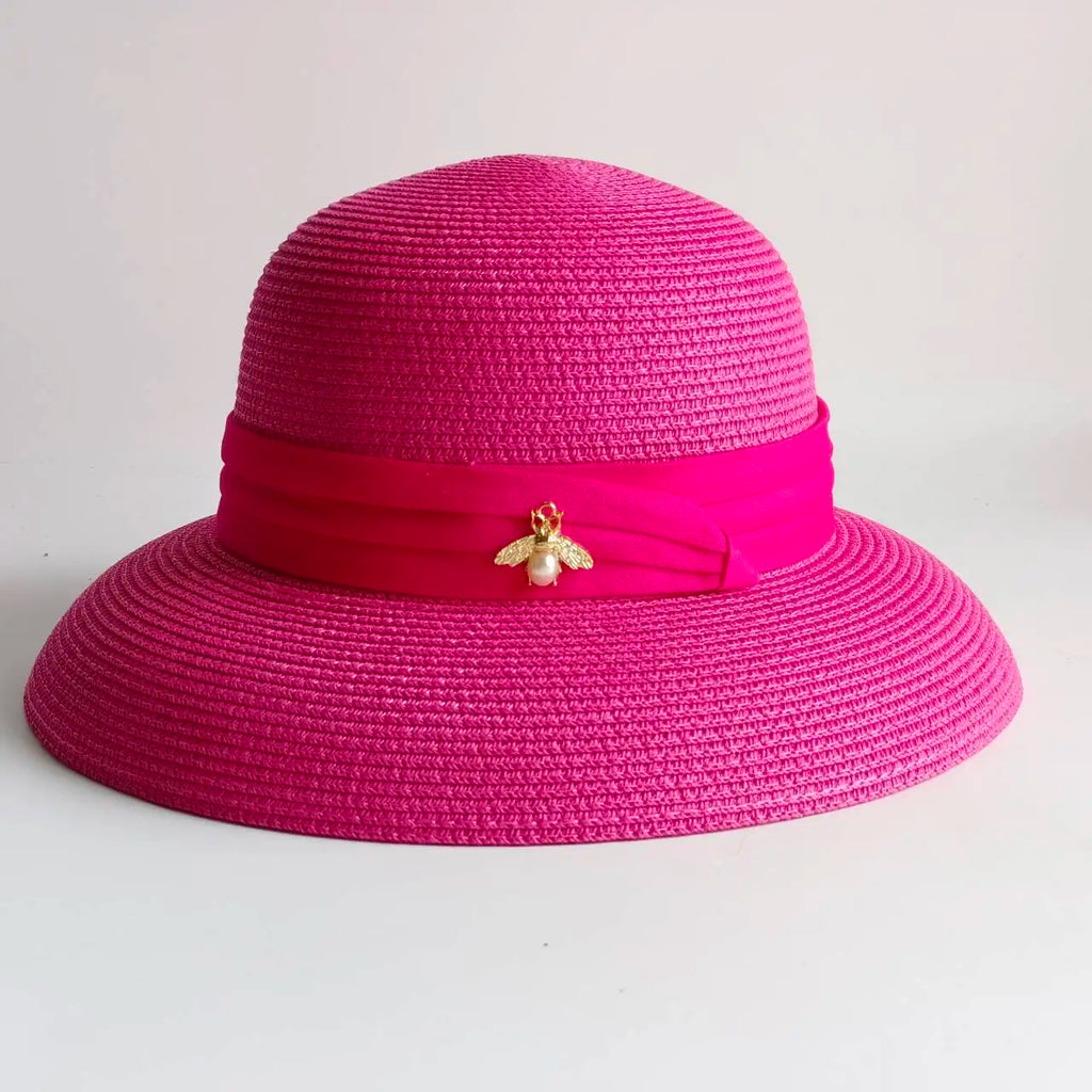 Summer straw hat  French elegant outdoor beach travel anti-ultraviolet Foldable women's straw hat