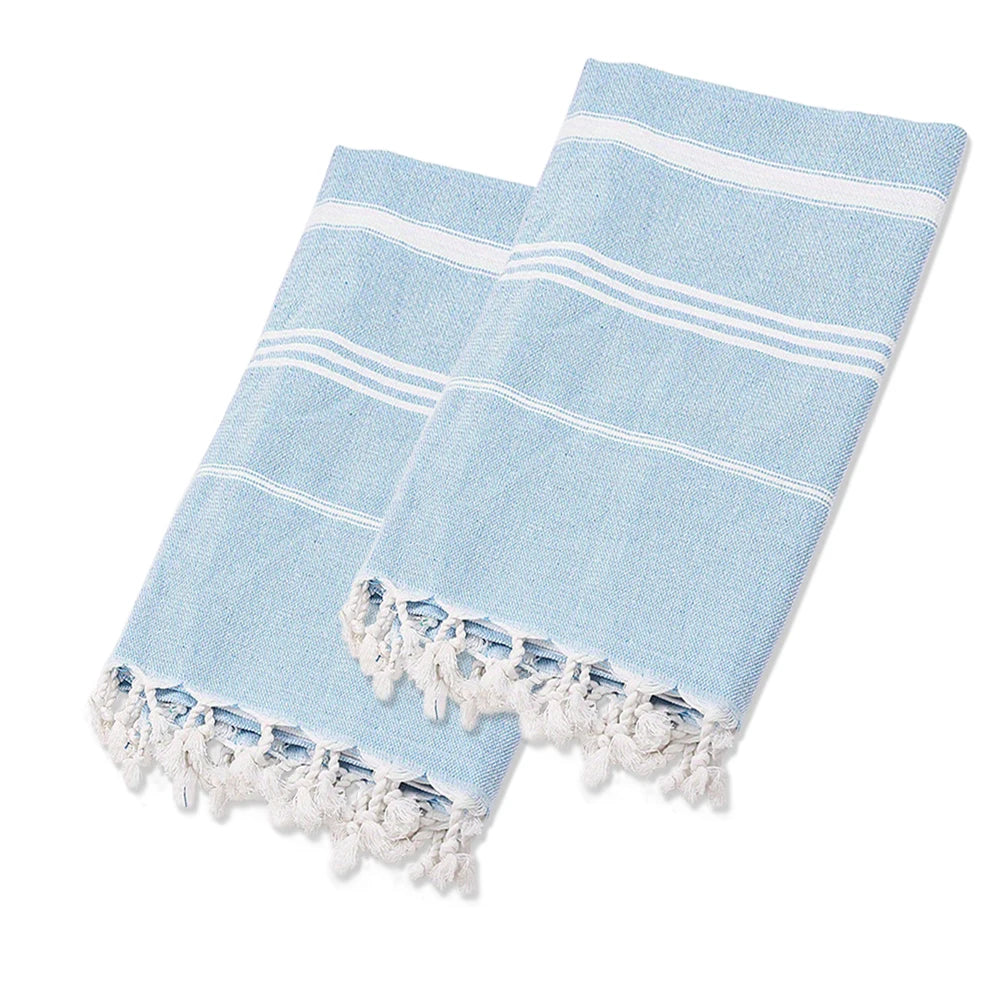 100X180cm Turkish Beach Towel Oversized Sand Free Tassel Quick Dry Swim Extra Large Light Travel for Adults Gifts Accessories ﻿2pcs