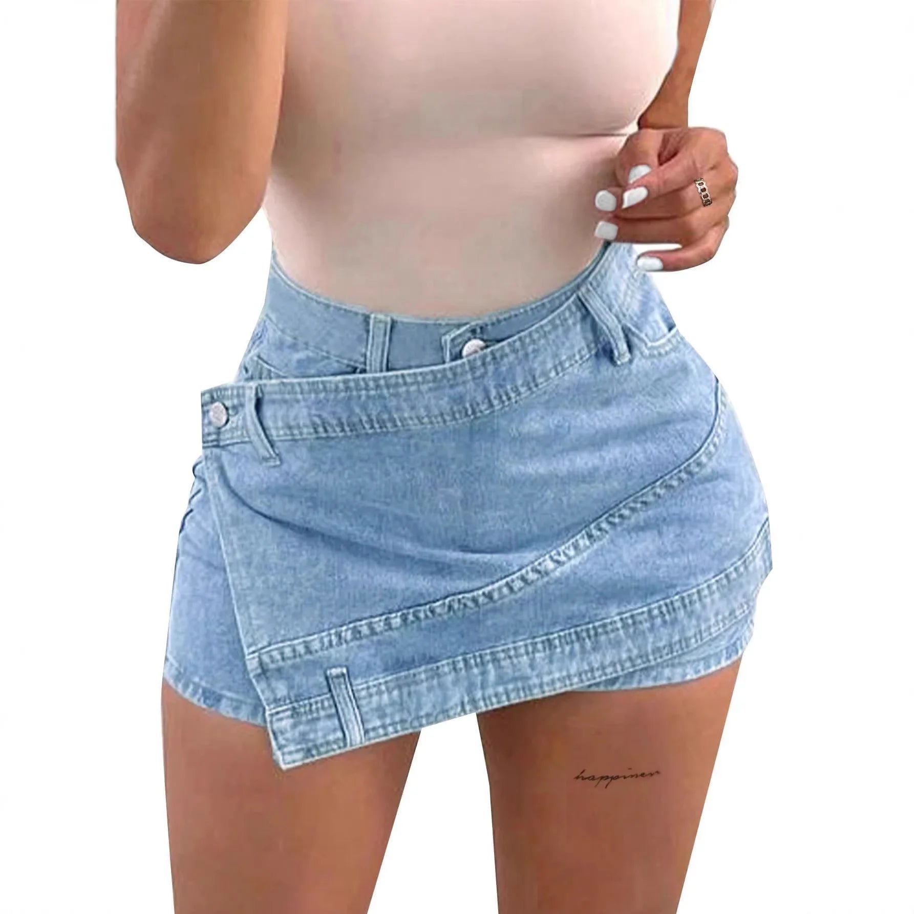 Denim Short Pant Women Jeans Vintage Shorts Pants Slim Fit High Waist Sexy Trousers Y2k Streetwear Elegant Splice Work Casual