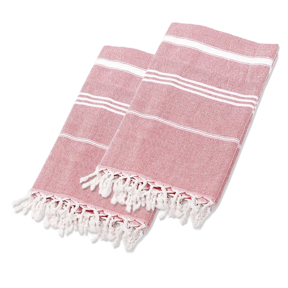 100X180cm Turkish Beach Towel Oversized Sand Free Tassel Quick Dry Swim Extra Large Light Travel for Adults Gifts Accessories ﻿2pcs