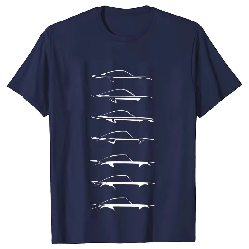 Men's T-shirt Auto Racing Car Design Tshirt Summer Classic Casual Fashion Sports Fitness O Neck Short Sleeve Comfortable Tees