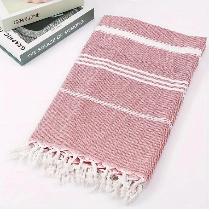 100X180cm Turkish Beach Towel Oversized Sand Free Tassel Quick Dry Swim Extra Large Light Travel for Adults Gifts Accessories ﻿2pcs