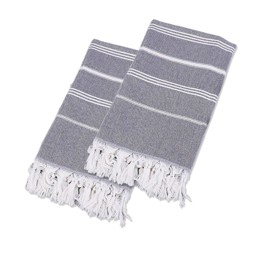 100X180cm Turkish Beach Towel Oversized Sand Free Tassel Quick Dry Swim Extra Large Light Travel for Adults Gifts Accessories ﻿2pcs