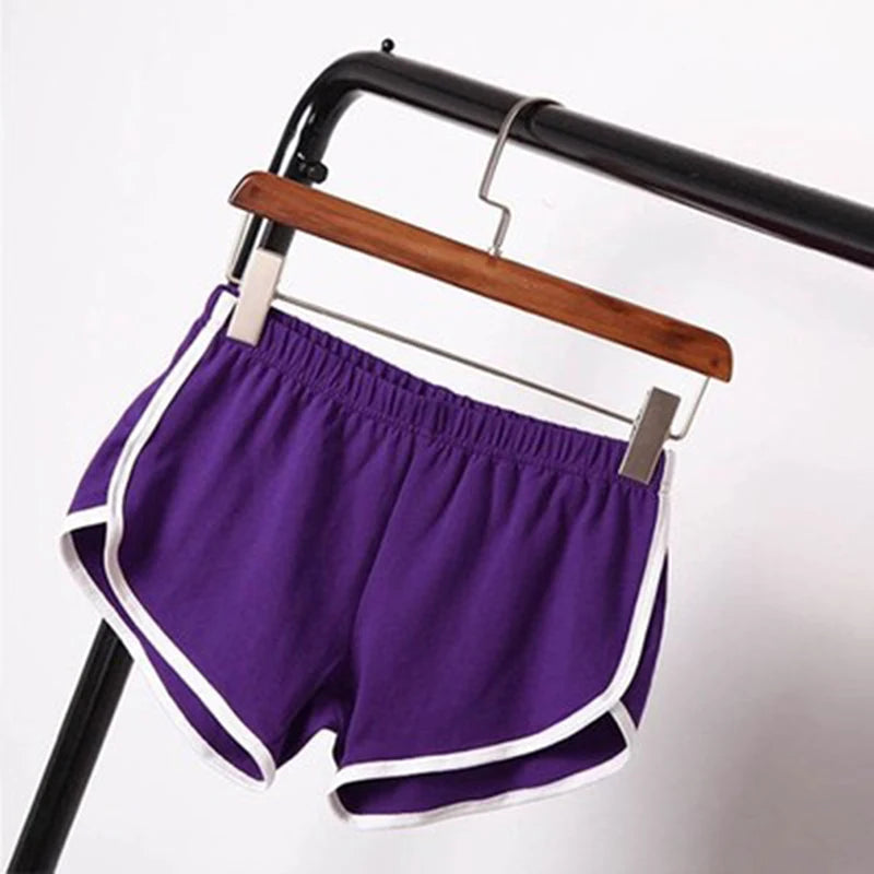 Sports Shorts Women Summer 2026 New Candy Color Anti Emptied Skinny Shorts Casual Lady Elastic Waist Beach Correndo Short Pants