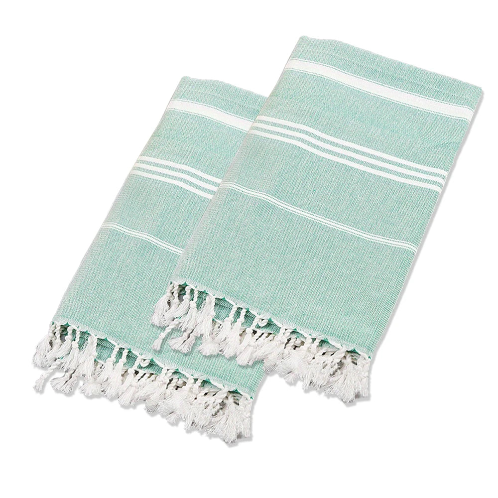 100X180cm Turkish Beach Towel Oversized Sand Free Tassel Quick Dry Swim Extra Large Light Travel for Adults Gifts Accessories ﻿2pcs