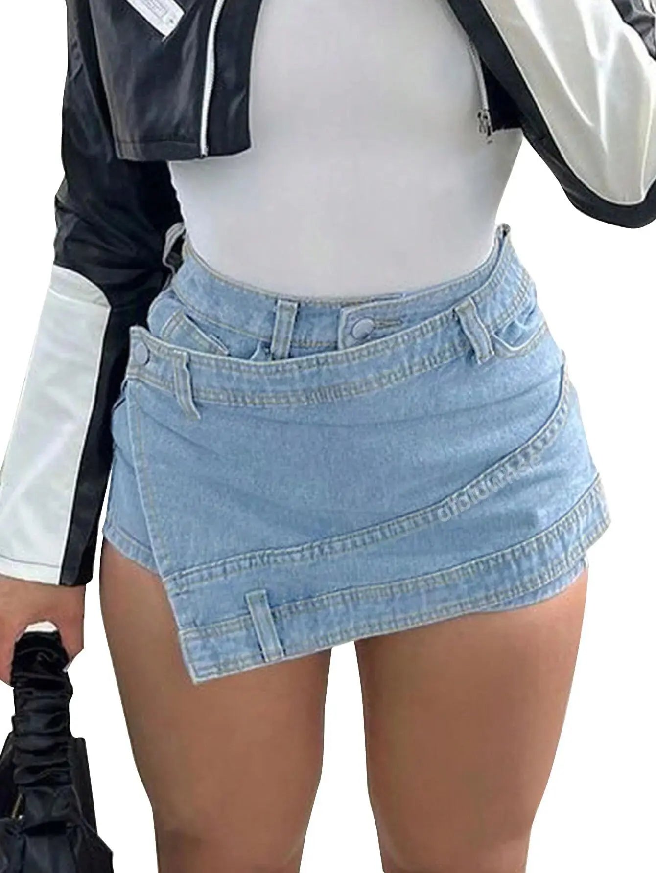 Denim Short Pant Women Jeans Vintage Shorts Pants Slim Fit High Waist Sexy Trousers Y2k Streetwear Elegant Splice Work Casual