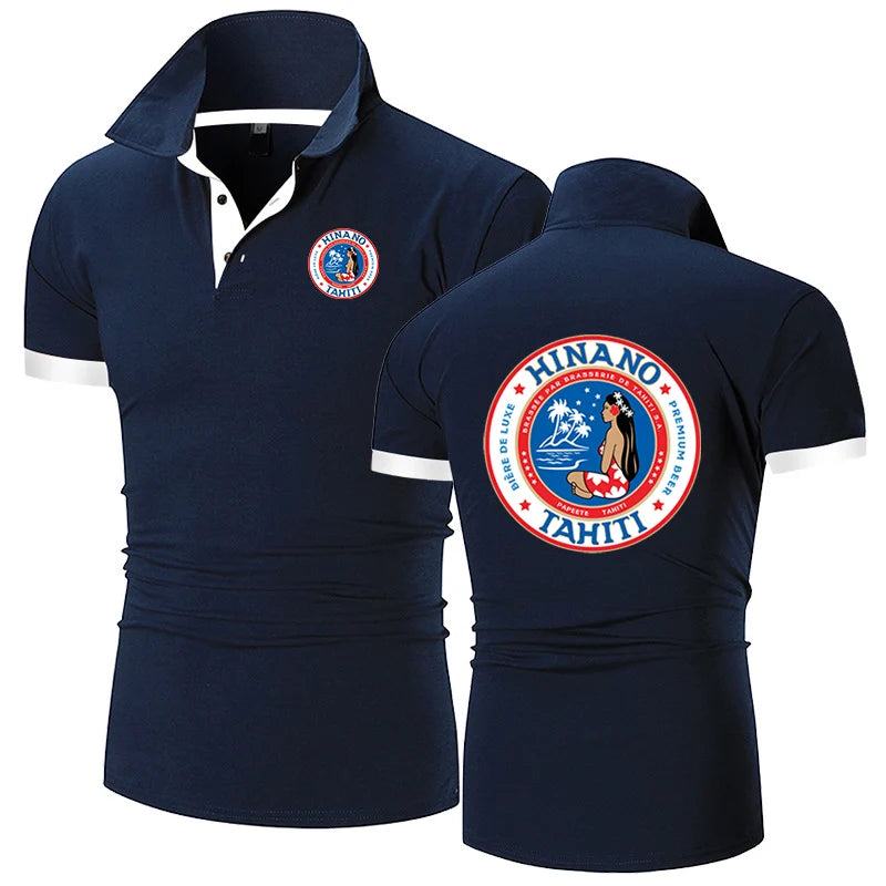 Hinano Tahiti Beer 2026 Men's New Summer Hot Sale Fashion Cotton Breathable Polos Shirt Casual Solid Color Slim Fit Top Clothing