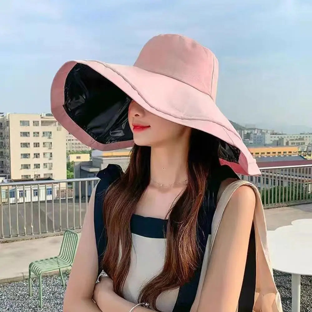 Visor Hat Sun Hat For Women Beach Outdoor Large Brim Summer Travel Fisherman Hat Bucket Hat Women Cap Sun Hat