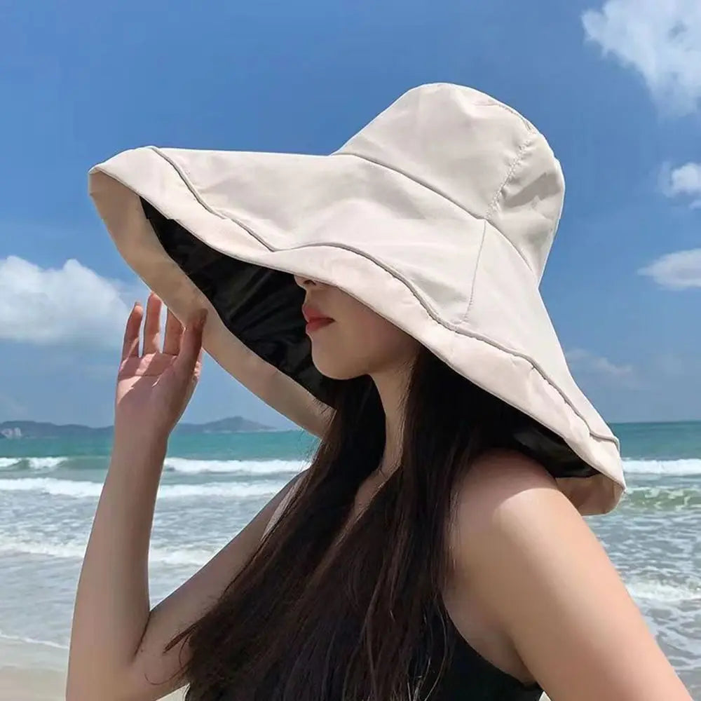 Visor Hat Sun Hat For Women Beach Outdoor Large Brim Summer Travel Fisherman Hat Bucket Hat Women Cap Sun Hat