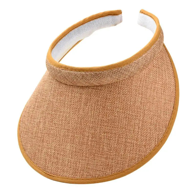 Summer Sun Hat Portable Wide Brim Beach Hats Outdoor Traveling Foldable Visor Hat Multi-function Straw Cap Suncap For Women