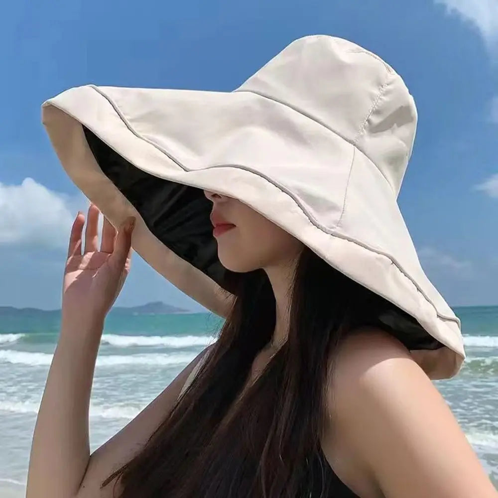 Visor Hat Sun Hat For Women Beach Outdoor Large Brim Summer Travel Fisherman Hat Bucket Hat Women Cap Sun Hat