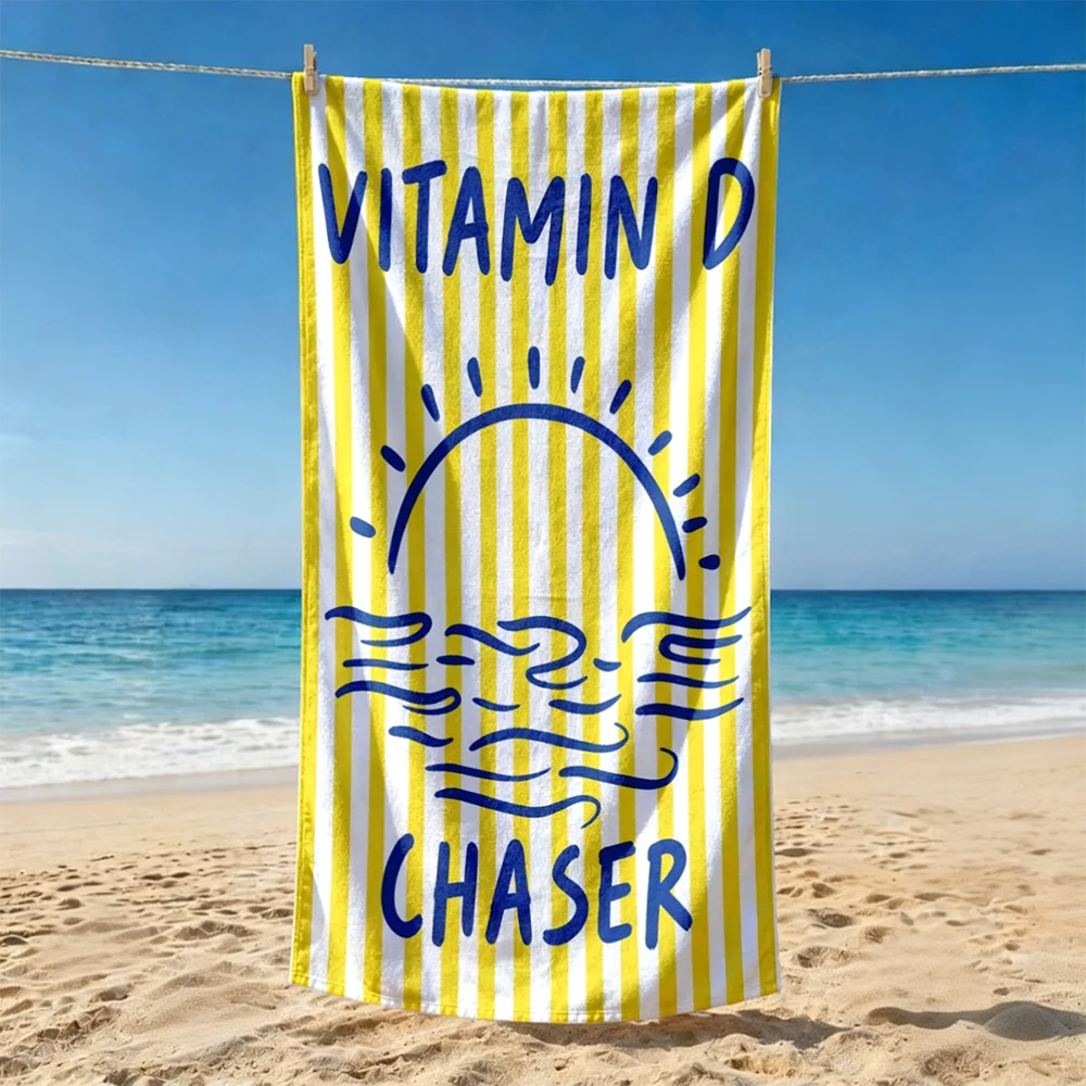 1pc Assorted Summer Coastal Beach Towels: Vibrant Pool & Beach Essential Prints Perfect choice for beach vacation party gifts