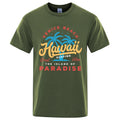 Hawaii Surfing Venice Beach The Island Of Paradise Print Men T-Shirt Fashion Clothes Cotton Summer Tops Mens Oversize Tee Shirts