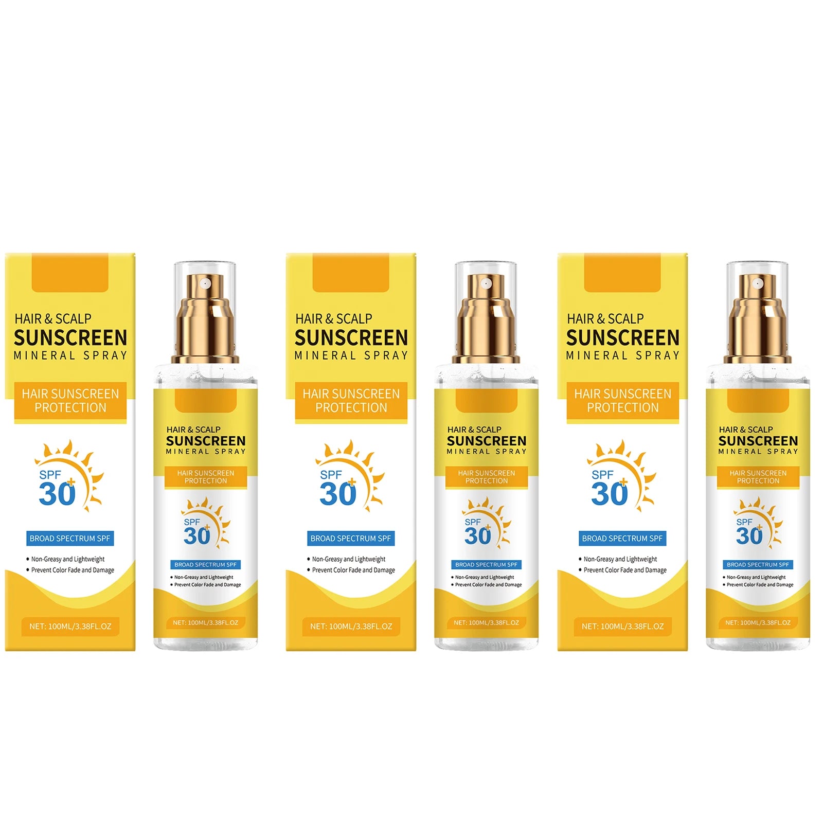 100ml Scalp Protection Spray For Outdoor Hair Care UV Defense Color Lock Nourish Dry Scalp Repair Lightweight Portable Travel
